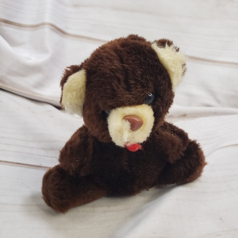 Vintage Animal Fair Brown Teddy Bear Stuffed Toy Mini 5 Inch 1981